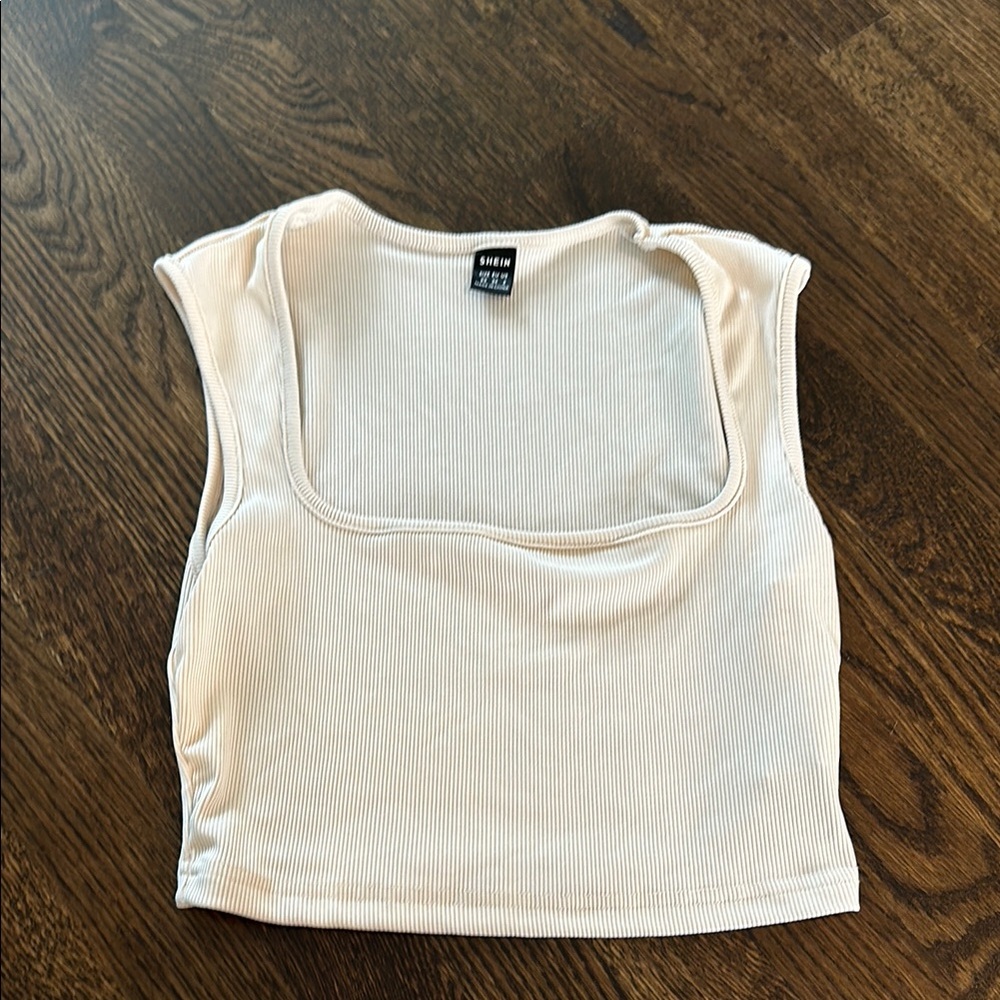 Tan Cropped Tank Top
